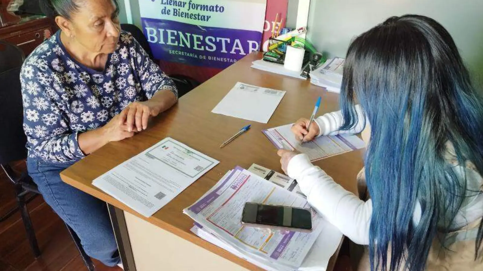 Mujeres de 63 y 64 años se inscribieron a la Pensión Mujeres Bienestar CORTESÍA DELEGACIÓN SECRETARÍA DEL BIENESTAR